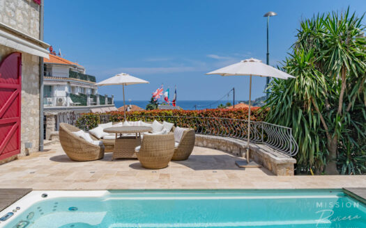 Provencal style 7 bed villa in Saint-Jean village centre with lovely sea views